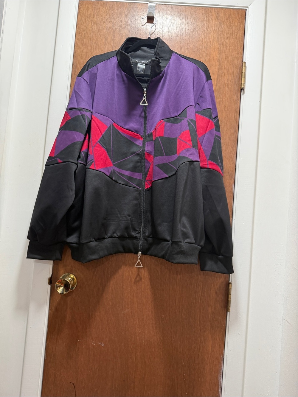 2 piece Ashley Stewart Purple, Red & Black Geometric outfit